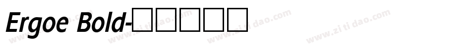 Ergoe Bold字体转换
